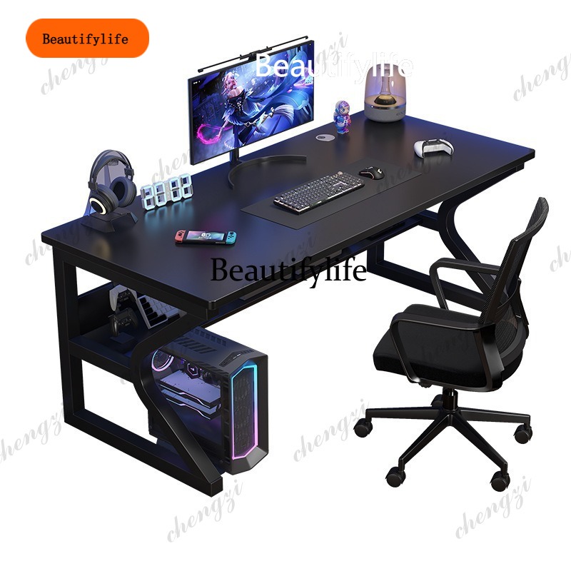 Office Tech Desk - B567 モダンテックセンスコンピューターデスクデザイナーミニマリストメタルスタイルゲーミングデスクライティングデスク寝室オフィス家具Pbtfans