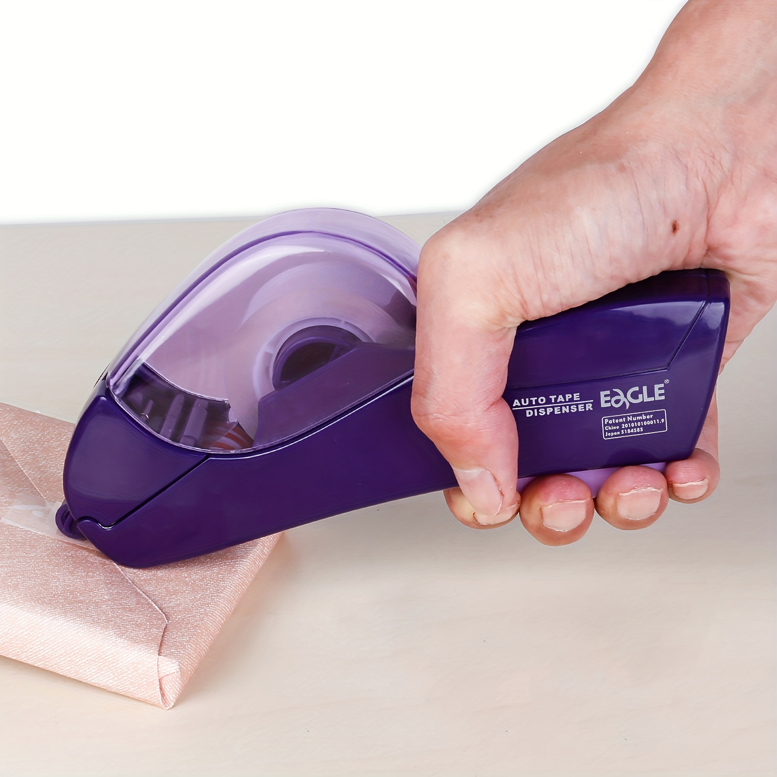 Tape Gun Dispenser - テープ付き自動テープディスペンサーガン - 片手で操作できるデザインで効率的なギフトラッピングに最適、クリスマスに最適