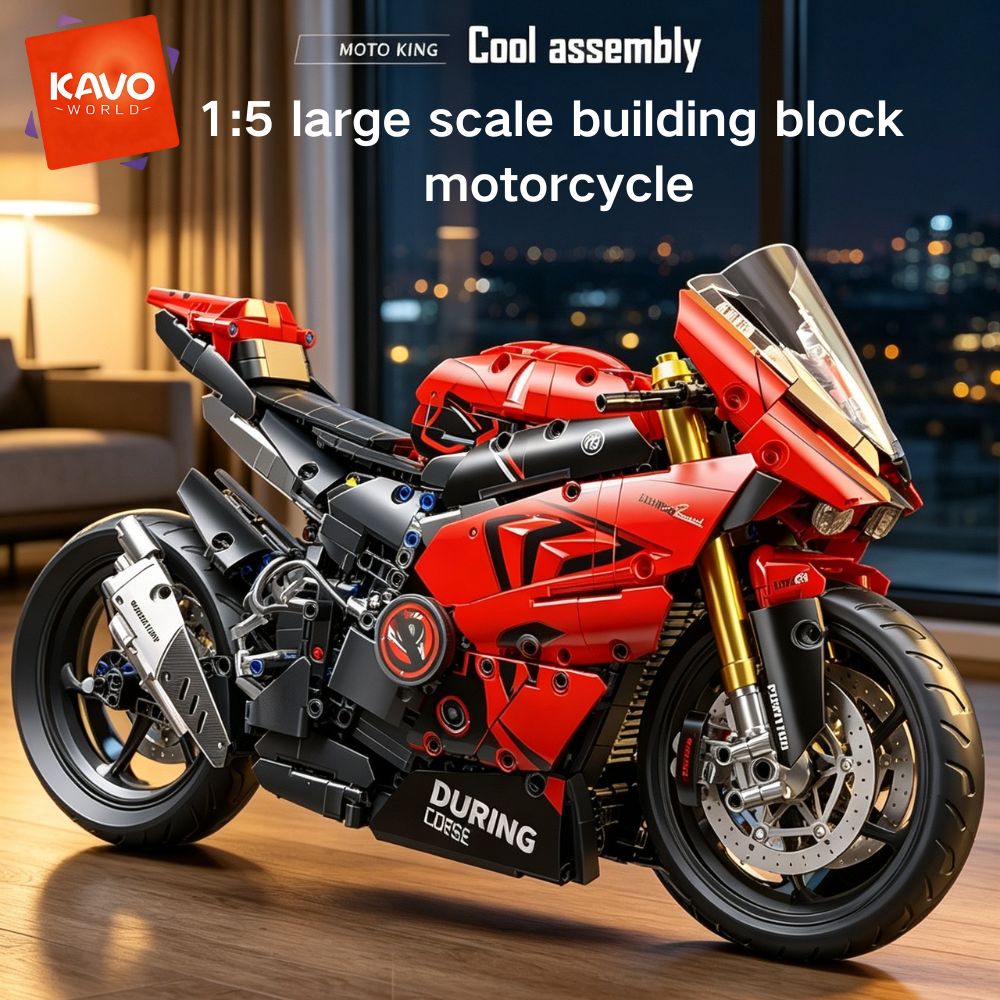 Office Tech For Men - KAVOWORLD 1:5スケール ビルディングブロック スーパーバイクモデルキット 2024ピース テクニカルレーシング