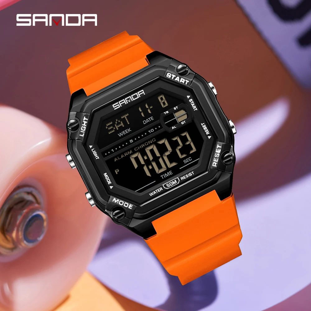 SANDA 6327 メンズ 電子腕時計 多機能 防水 スポ - Digital Timer Countdown のレビューと価格