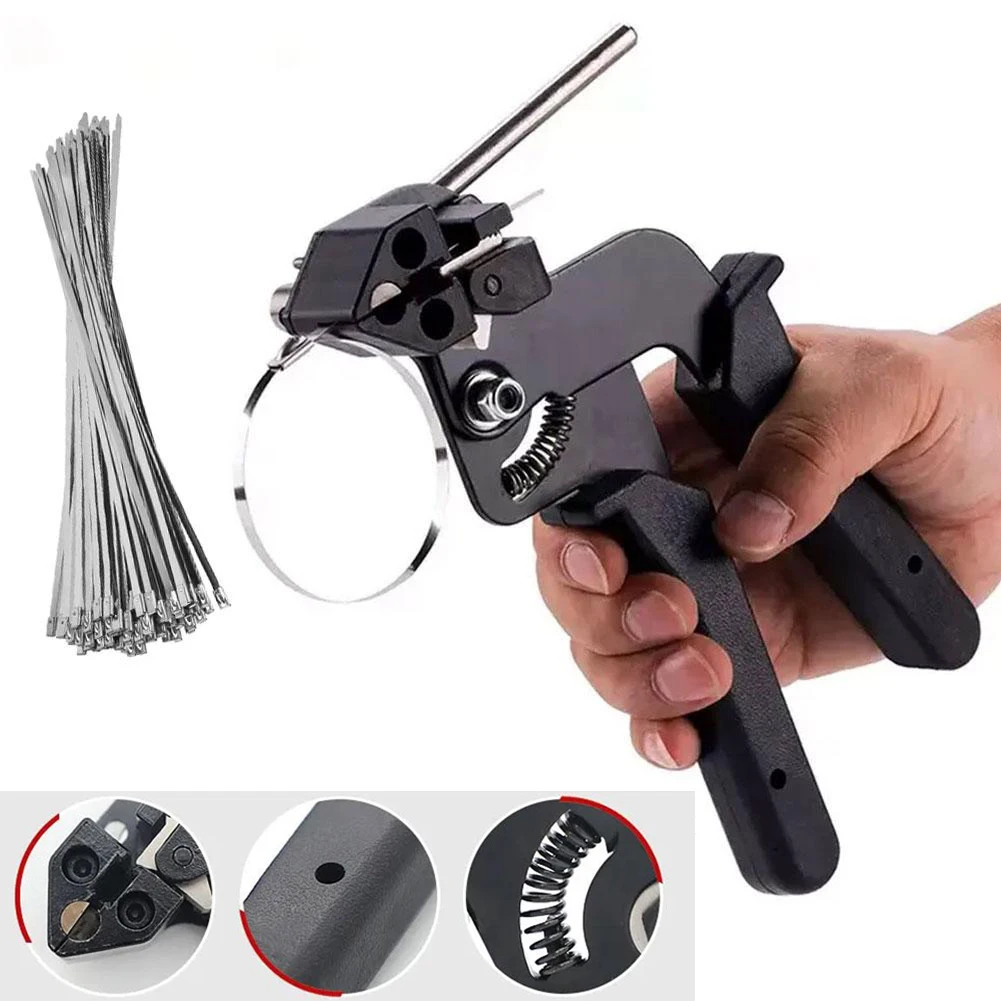 金属タイラップガンキットケーブルタイプライヤー固定ストラップ - Tape Gun Dispenser のレビューと価格