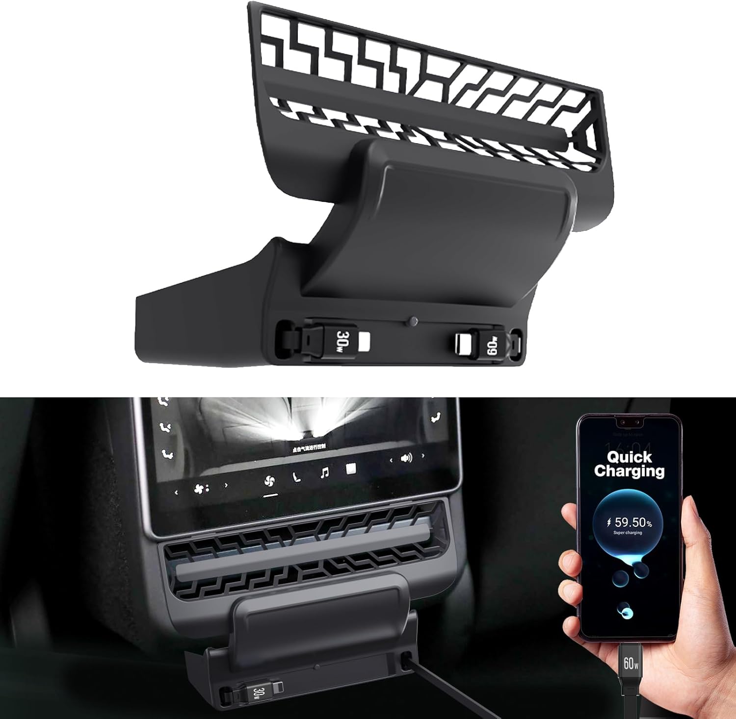 テスラモデル 3/Y 2021-2023 リアエアベントイン - Docking Station Usb C のレビューと価格