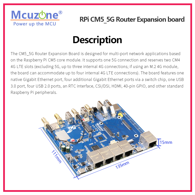 Raspberry Pi CM5_5G ルーター拡張ボード、 - Raspberry Pi Keyboard のレビューと価格