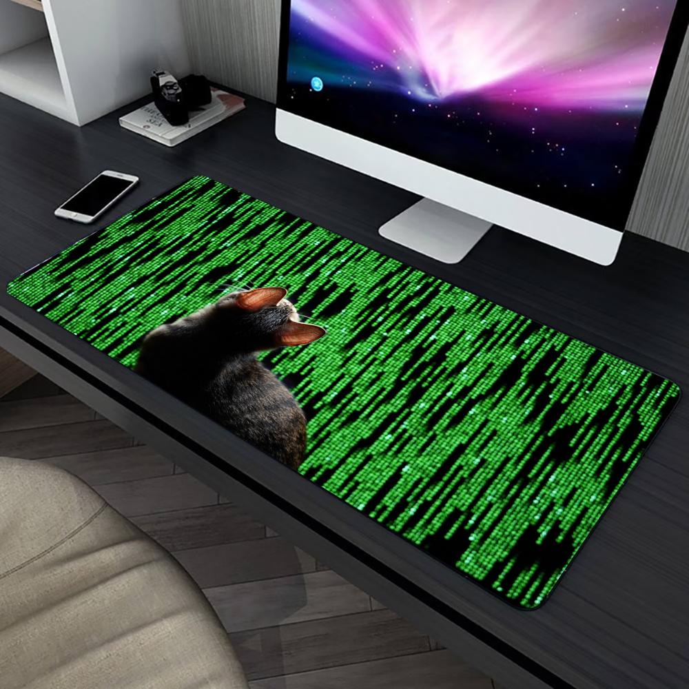 テックマトリックスコードキャットアート大型マウスパッドPCア - Office Tech Desk のレビューと価格