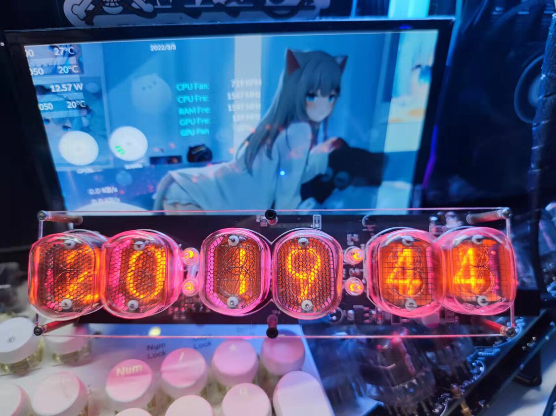 QS30-1 ニキシー管時計、レトロなグロー管デジタル時計、 - Tech Office Youtube のレビューと価格