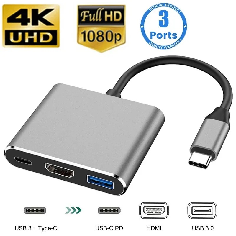 USB C ハブ 3in1 タイプ C 3.0 to HDM - Docking Station Usb C のレビューと価格