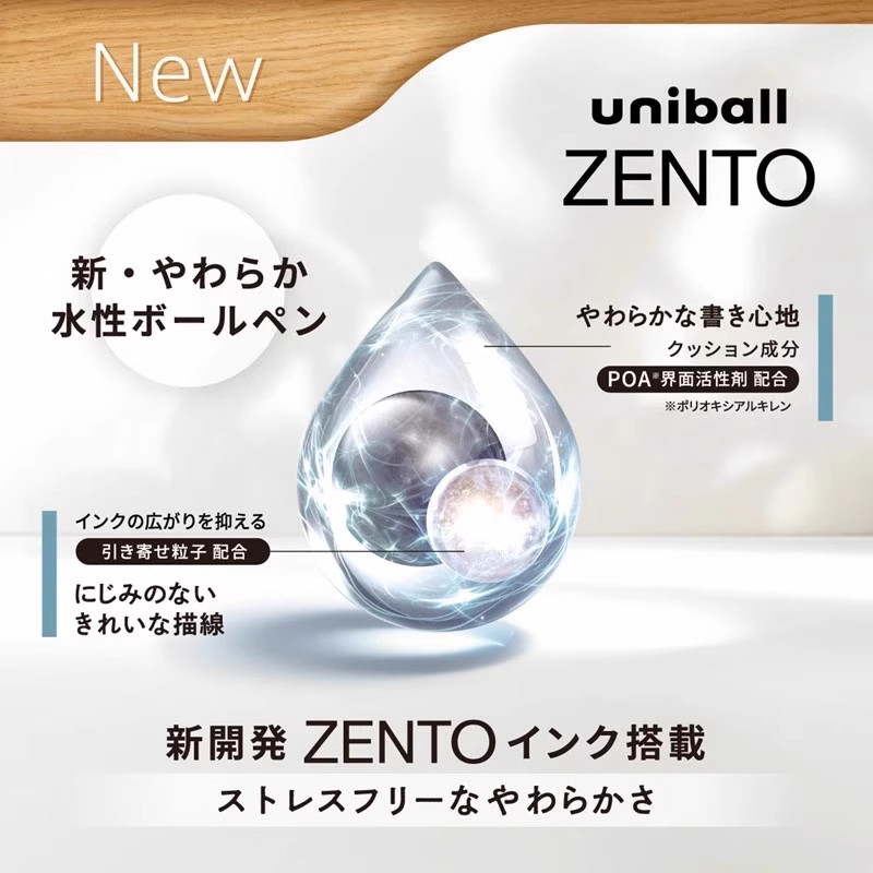 Uni-ball ZENTO ゲルペン 0.38mm/0.5 - Office Work Tech のレビューと価格