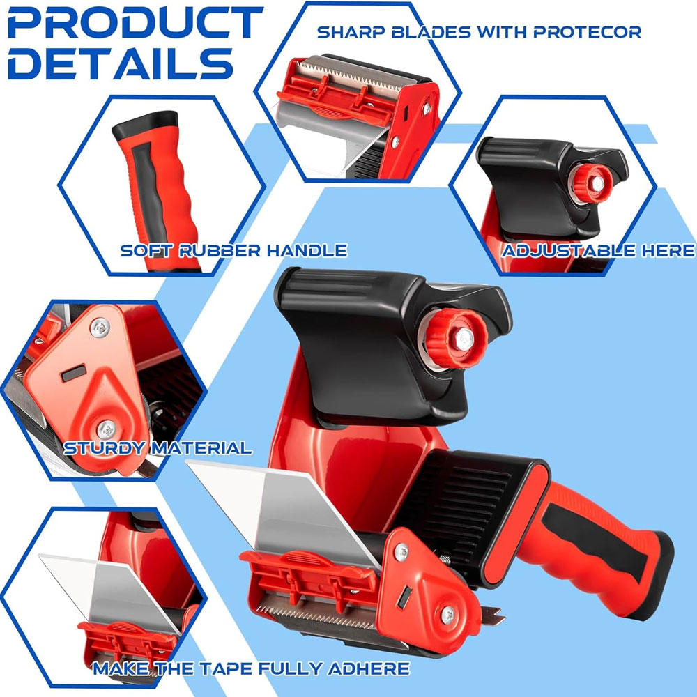 3インチ滑り止めシリコンハンドル付き梱包テープガン、頑丈なシ - Tape Gun Dispenser のレビューと価格