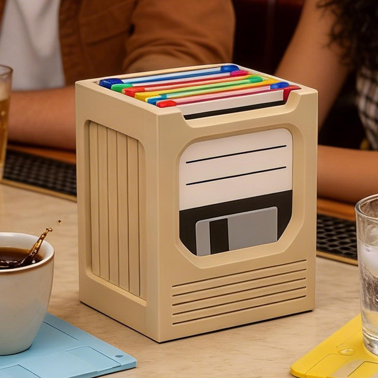 レトロテックコースターホルダーセット レトロな美的収納ラック - Office Tech Desk のレビューと価格