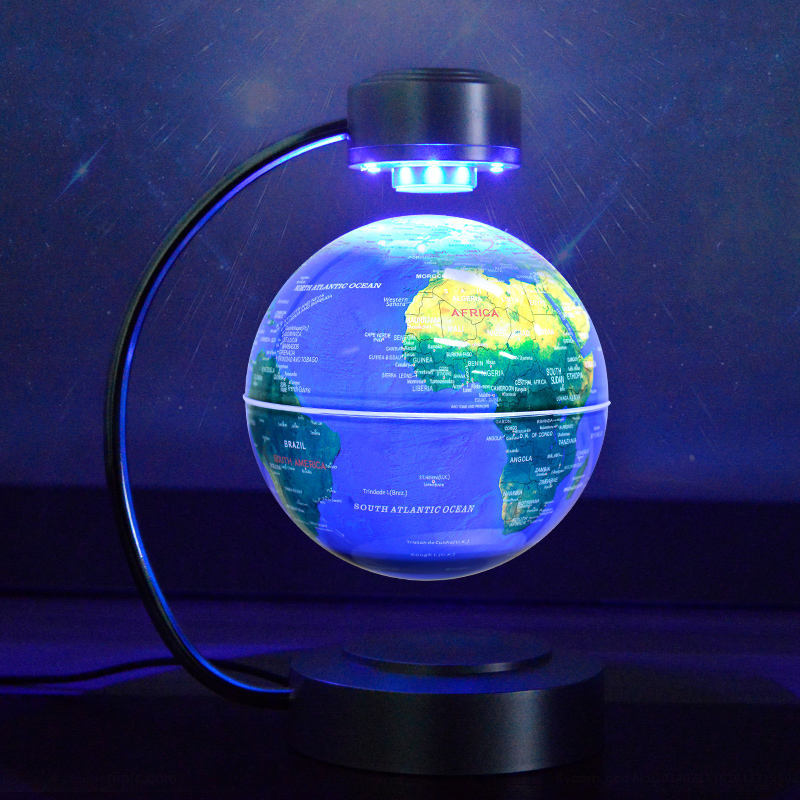 LEDライト付き磁気浮上地球儀、自宅やオフィスの机に置く浮遊 - Office Tech Desk のレビューと価格
