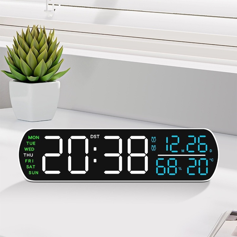 LEDアラームクロック 温度・湿度・日付・曜日表示 デュアル - Digital Timer Countdown のレビューと価格