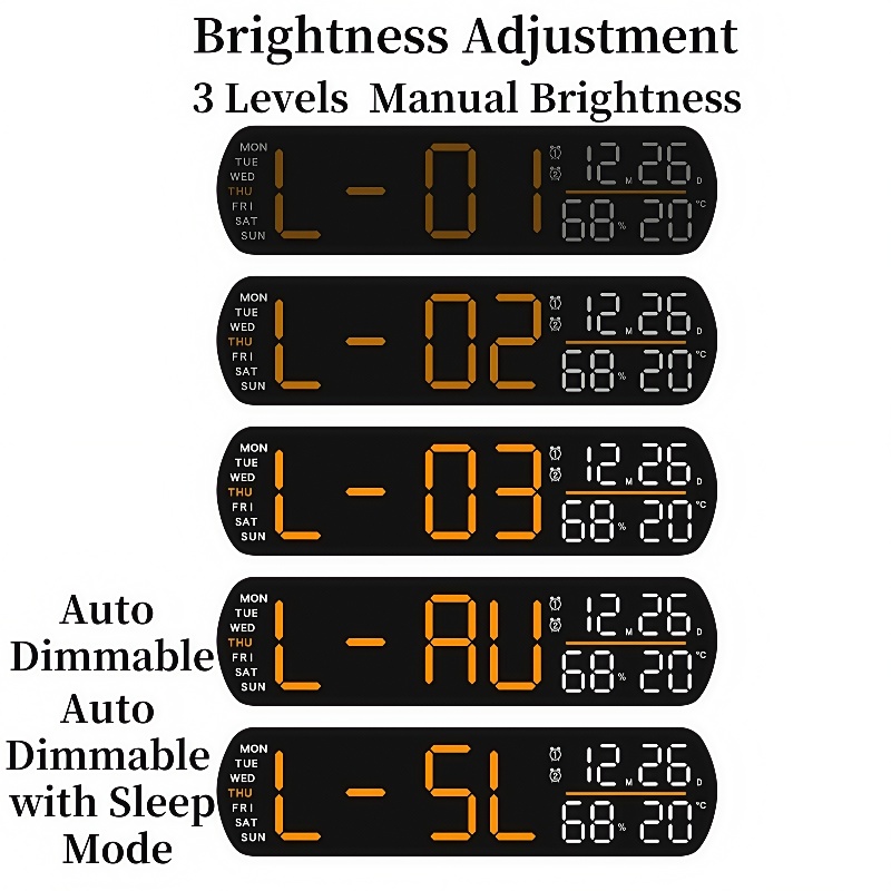 LEDアラームクロック 温度・湿度・日付・曜日表示 デュアル - Digital Timer Countdown のレビューと価格