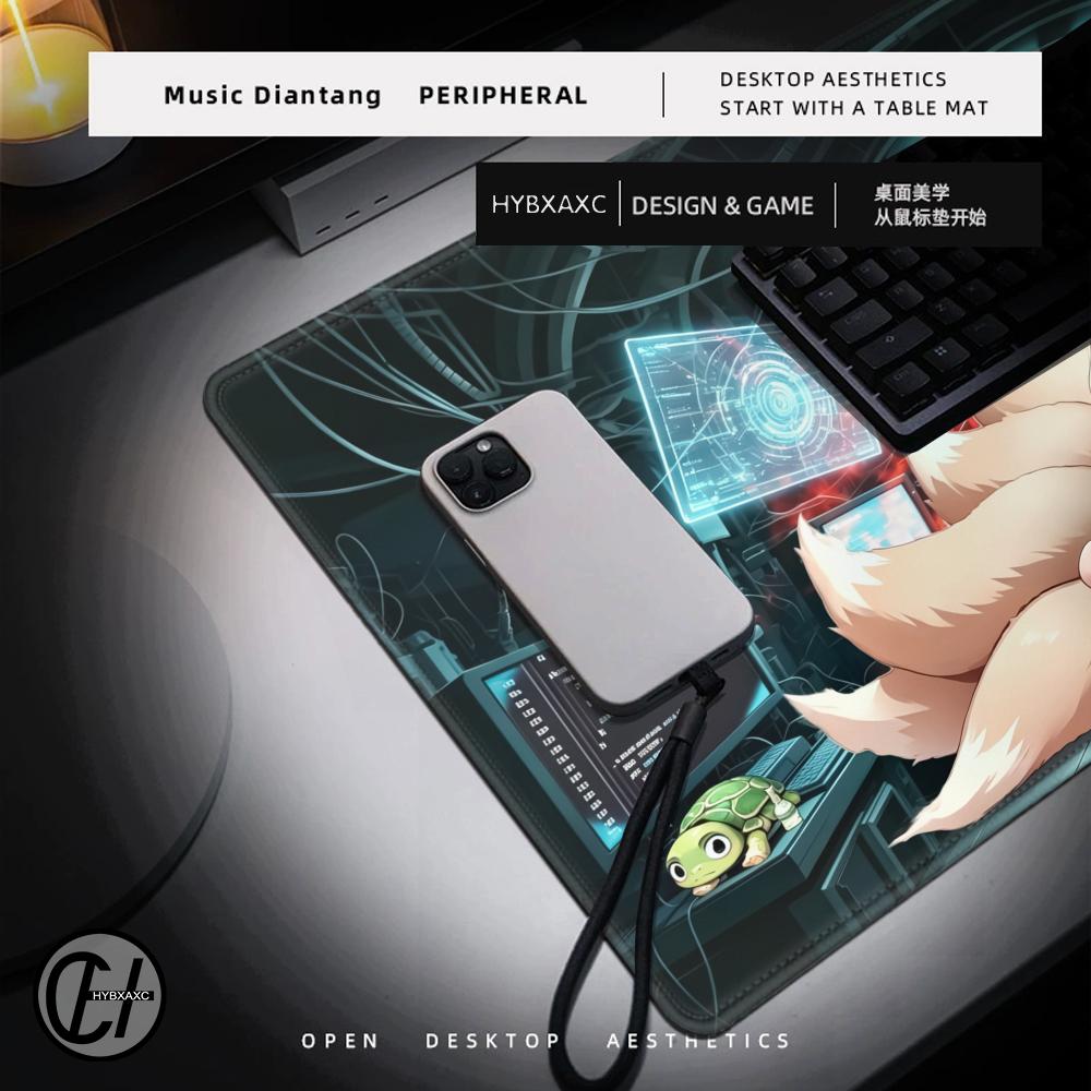 HYBXAXC アニメフォックスガールゲーミングマウスパッド - Office Tech Desk のレビューと価格