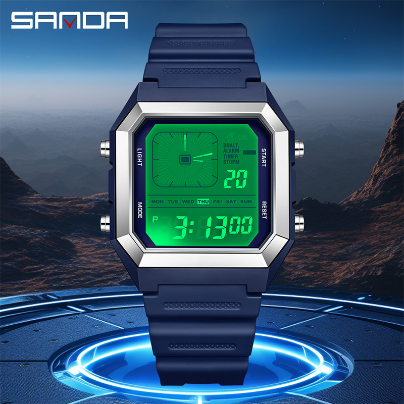 SANDA 6307 新しいメンズデジタル多機能ナイトライト - Digital Timer Countdown のレビューと価格